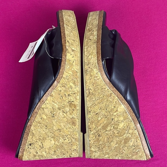 Time and Tru Black Cork Wedge Sandals 3” Heel Women’s Size 6 - Picture 11 of 11
